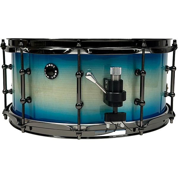 BONE Drums TRUE Carbon Fiber Hybrid Snare Drum with Black Nickel Hardware 14 x 5.5 in. Ocean Blue Burst