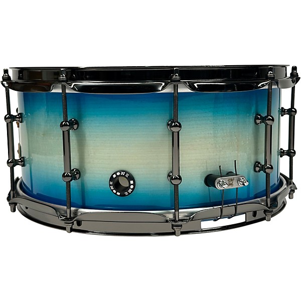 BONE Drums TRUE Carbon Fiber Hybrid Snare Drum with Black Nickel Hardware 14 x 6.5 in. Ocean Blue Burst
