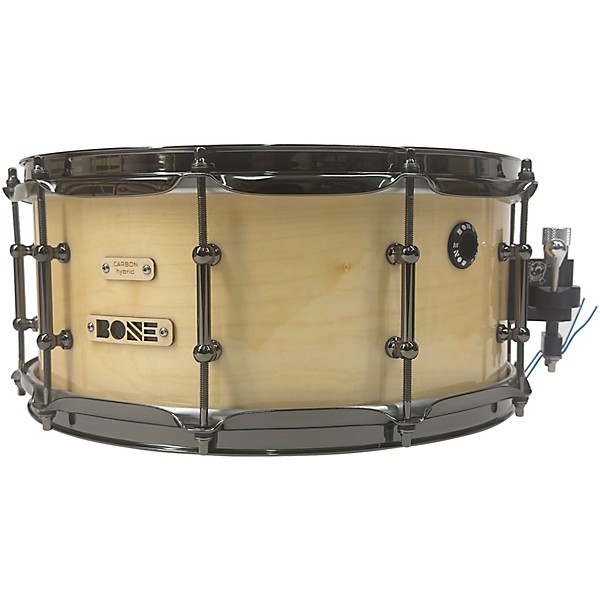 BONE Drums TRUE Carbon Fiber Hybrid Snare Drum with Black Nickel Hardware 14 x 8.5 in. Natural