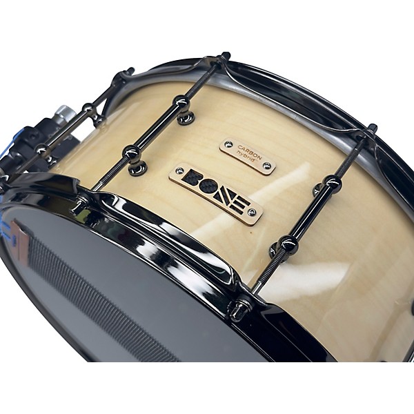 BONE Drums TRUE Carbon Fiber Hybrid Snare Drum with Black Nickel Hardware 14 x 8.5 in. Natural