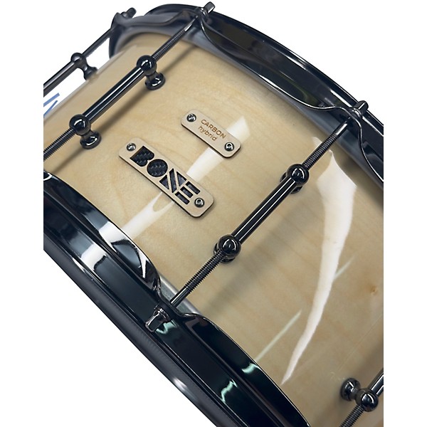 BONE Drums TRUE Carbon Fiber Hybrid Snare Drum with Black Nickel Hardware 14 x 8.5 in. Natural