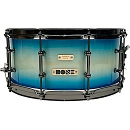 BONE Drums TRUE Carbon Fiber Hybrid Snare Drum with Black Nickel Hardware 14 x 8.5 in. Ocean Blue Burst