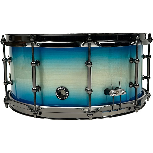 BONE Drums TRUE Carbon Fiber Hybrid Snare Drum with Black Nickel Hardware 14 x 8.5 in. Ocean Blue Burst