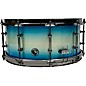 BONE Drums TRUE Carbon Fiber Hybrid Snare Drum with Black Nickel Hardware 14 x 8.5 in. Ocean Blue Burst