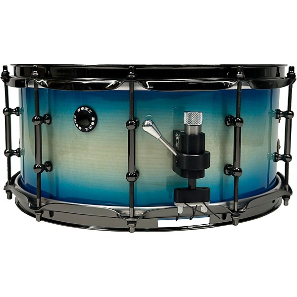 BONE Drums TRUE Carbon Fiber Hybrid Snare Drum with Black Nickel Hardware 14 x 8.5 in. Ocean Blue Burst