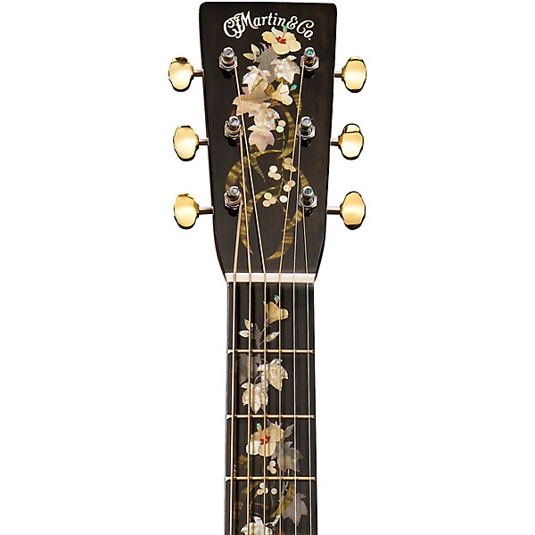 Martin O'ahu K-42 Hibiscus Acoustic Guitar - Dark Toast Burst
