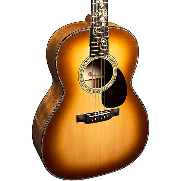 Martin O'ahu K-42 Hibiscus Acoustic Guitar - Dark Toast Burst