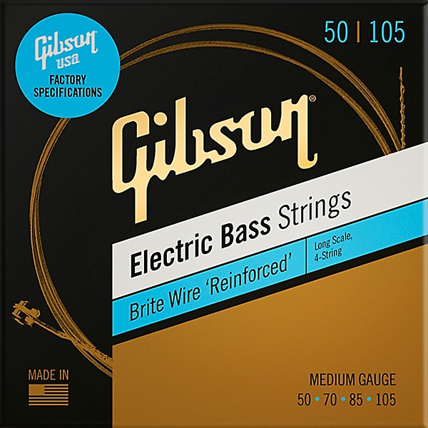 Gibson Long Scale Brite Wire Electric Bass Strings Medium