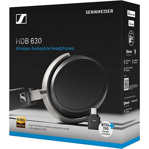 Sennheiser HDB 630 Closed-Back Wireless Headphones - Black