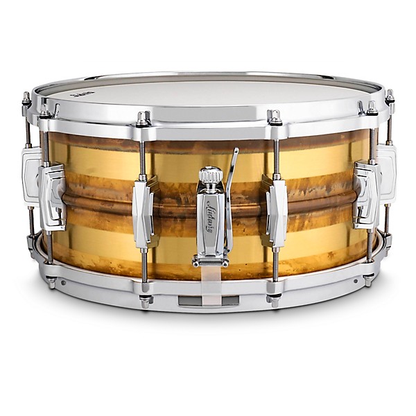 Ludwig Raw Striped Bronze Phonic Snare Drum - 14 x 6.5 in.
