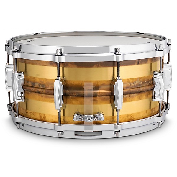 Ludwig Raw Striped Bronze Phonic Snare Drum - 14 x 6.5 in.
