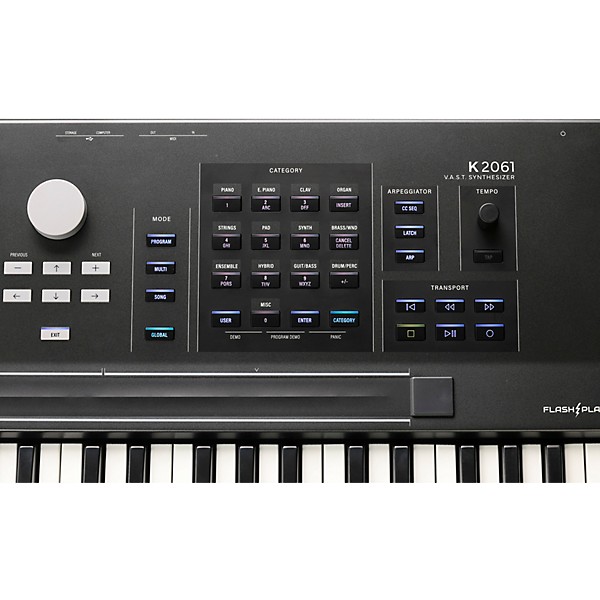 Kurzweil K2061 61-key V.A.S.T. Synthesizer Workstation - Black