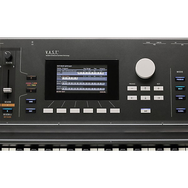 Kurzweil K2061 61-key V.A.S.T. Synthesizer Workstation - Black