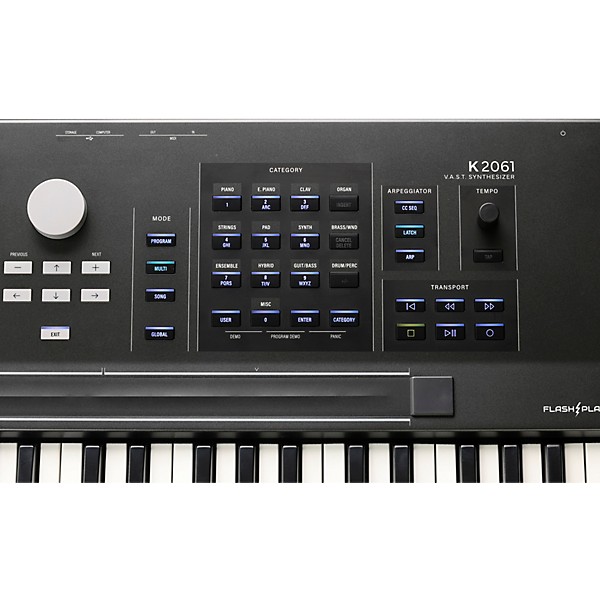 Kurzweil K2061 61-key V.A.S.T. Synthesizer Workstation - Black
