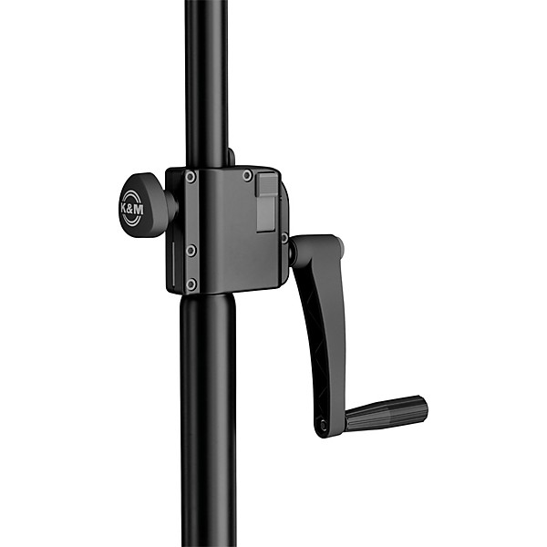 K&M 24730 Dual Crank Audio/Lighting Stand Black