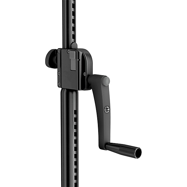 K&M 24730 Dual Crank Audio/Lighting Stand Black