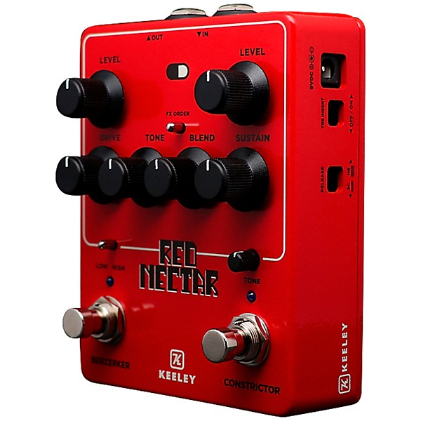 Keeley Electronics Red Nectar Overdrive and Compressor Dual Effects Pedal Red