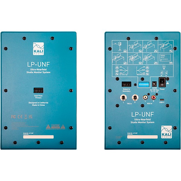 Kali Audio LP-UNF 4.5" 2-Way Powered Speaker Pair With Bluetooth - Blue