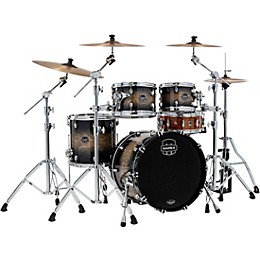 Mapex Saturn VI Fusion 4-Piece Shell Pack with 20" Bass Drum Black Ink Burst