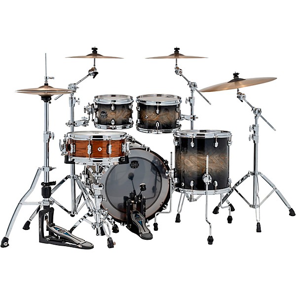 Mapex Saturn VI Fusion 4-Piece Shell Pack with 20" Bass Drum Black Ink Burst