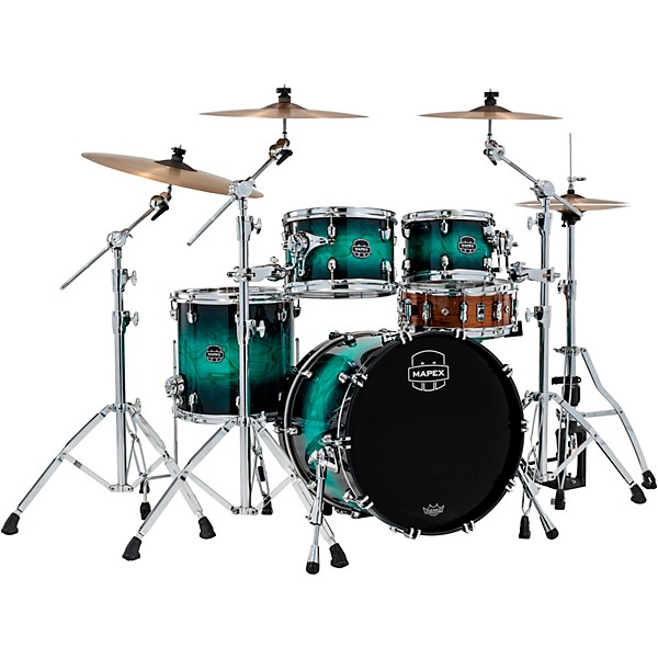 Mapex Saturn VI Fusion 4-Piece Shell Pack with 20" Bass Drum Marine Teal Burst