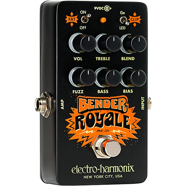 Electro-Harmonix Bender Royale Germanium Fuzz Effects Pedal - Black