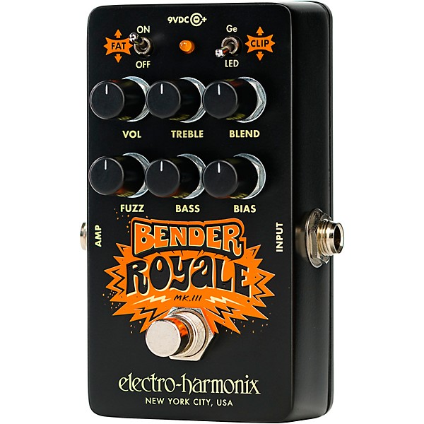 Electro-Harmonix Bender Royale Germanium Fuzz Effects Pedal - Black