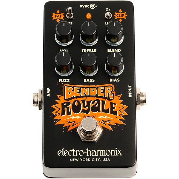 Electro-Harmonix Bender Royale Germanium Fuzz Effects Pedal - Black