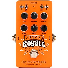 Electro-Harmonix Bender Royale Germanium Fuzz Effects Pedal - Orange