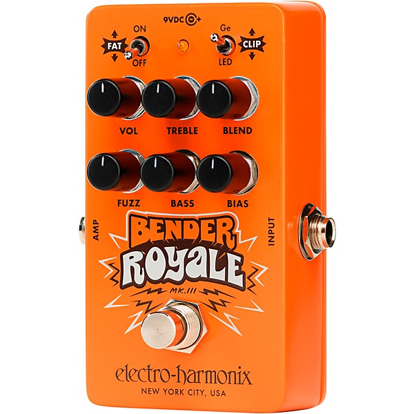 Electro-Harmonix Bender Royale Germanium Fuzz Effects Pedal - Orange