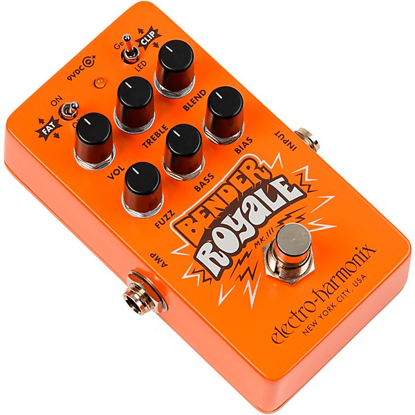 Electro-Harmonix Bender Royale Germanium Fuzz Effects Pedal - Orange