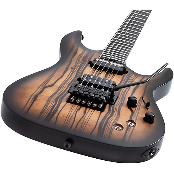 Schecter Guitar Research C-1 FR-S Pale Moon Electric Guitar - Natural Satin with Black Burst