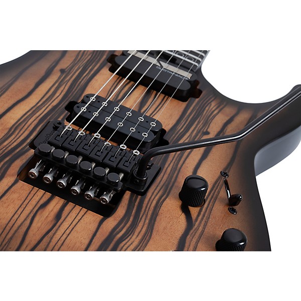 Schecter Guitar Research C-1 FR-S Pale Moon Electric Guitar - Natural Satin with Black Burst