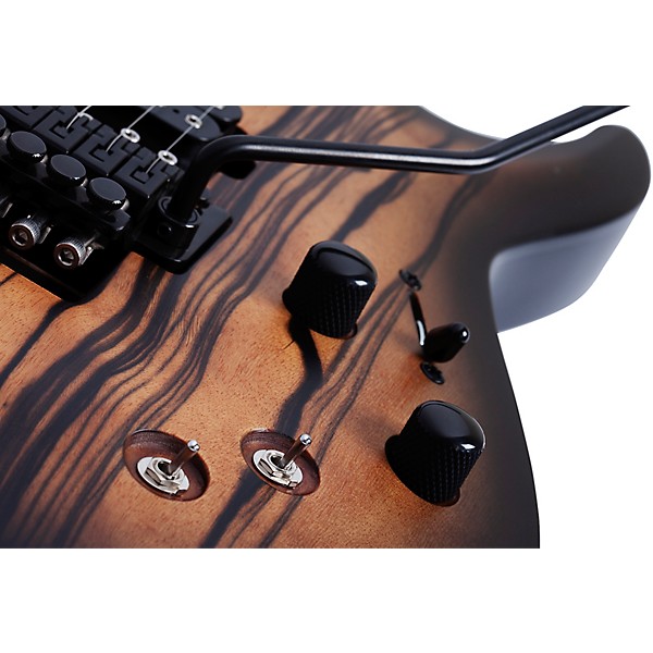 Schecter Guitar Research C-1 FR-S Pale Moon Electric Guitar - Natural Satin with Black Burst