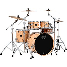 Mapex Saturn VI Rock 4-Piece Shell Pack With 22" Bass Drum Exotic Natural Burl