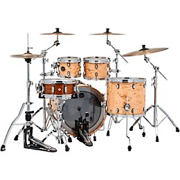 Mapex Saturn VI Rock 4-Piece Shell Pack With 22" Bass Drum Exotic Natural Burl