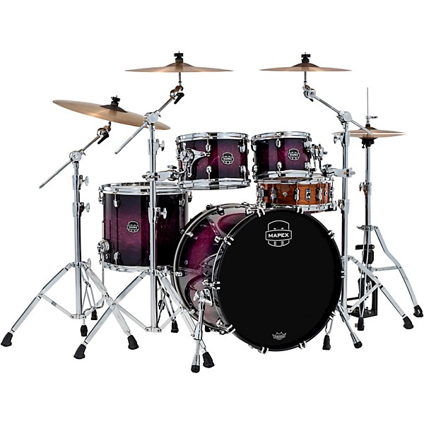 Mapex Saturn VI Rock 4-Piece Shell Pack With 22" Bass Drum Royal Purple Burst