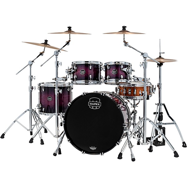 Mapex Saturn VI Rock 4-Piece Shell Pack With 22" Bass Drum Royal Purple Burst