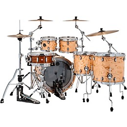 Mapex Saturn VI Studioease 5-Piece Shell Pack with 22" Bass Drum Exotic Natural Burl