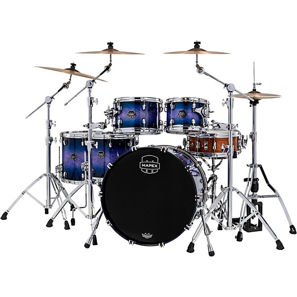 Mapex Saturn VI Studioease 5-Piece Shell Pack with 22" Bass Drum Cobalt Burst