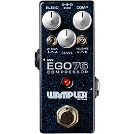Wampler Mini Ego 76 Compressor Effects Pedal Blue Sparkle
