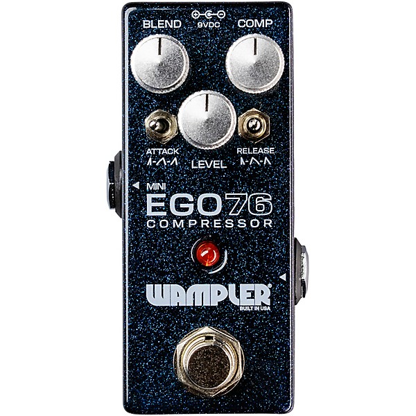 Wampler Mini Ego 76 Compressor Effects Pedal Blue Sparkle