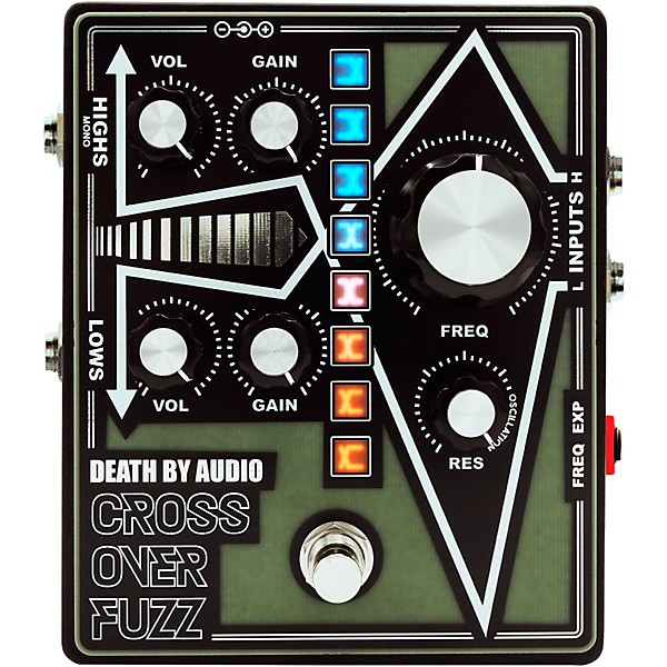 Death By Audio Crossover Fuzz Pedal - Black and Green