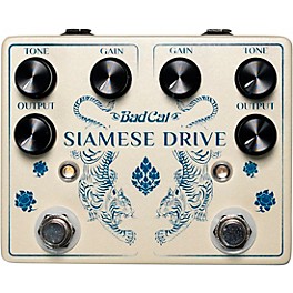 Bad Cat Siamese Drive Dual Harmonic Overdrive Effects Pedal - White