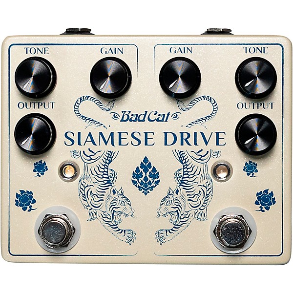 Bad Cat Siamese Drive Dual Harmonic Overdrive Effects Pedal - White