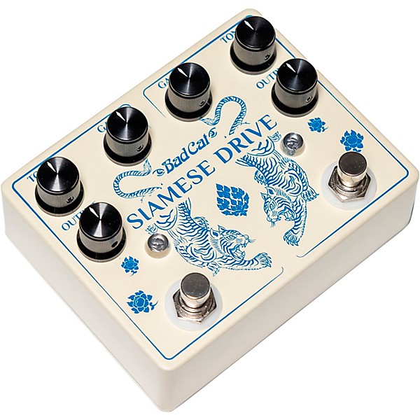 Bad Cat Siamese Drive Dual Harmonic Overdrive Effects Pedal - White