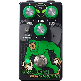 Interstellar Audio Machines Fuzzsquatch Fuzzdrive Op-Amp Fuzz Pedal - Black and Green