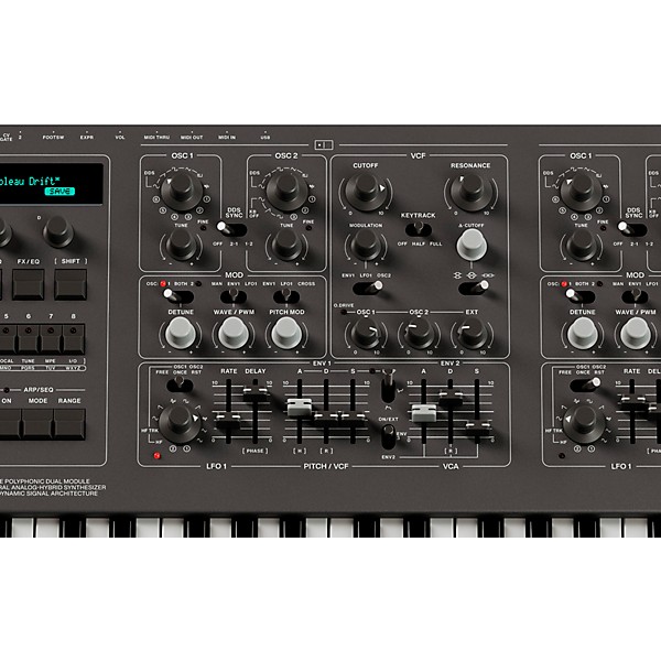 UDO Audio DMNO Polyphonic Hybrid Keyboard Synthesizer Black