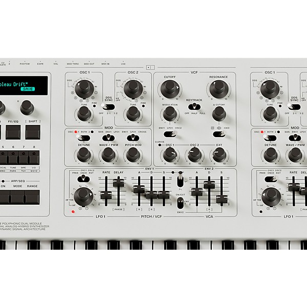UDO Audio DMNO Polyphonic Hybrid Keyboard Synthesizer White