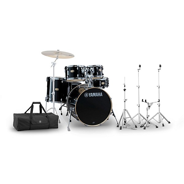 Yamaha Stage Custom Birch 5-Piece Shell Pack With HW-3 Lightweight Hardware Pack Raven Black